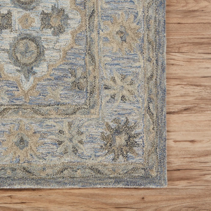 LR Home Modern Traditions 81285 Ice Blue 7'9" X 9'9 Rect. Rug