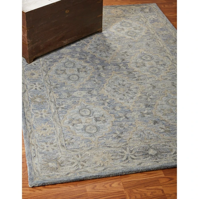 LR Home Modern Traditions 81285 Ice Blue 7'9" X 9'9 Rect. Rug