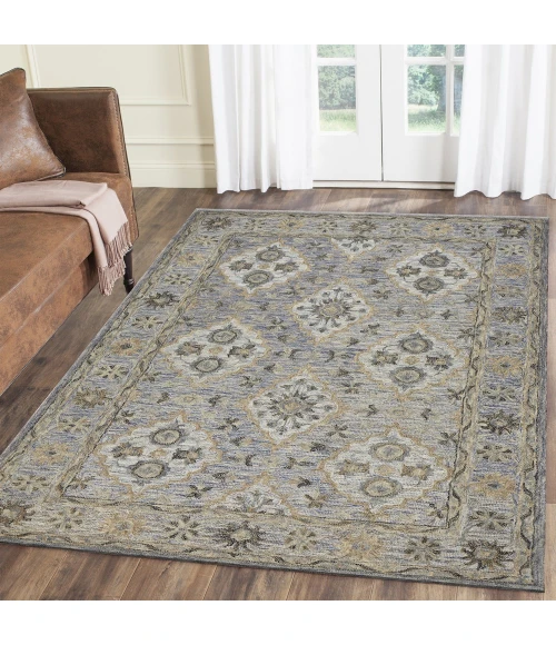 LR Home Modern Traditions 81285 Ice Blue 9' X 12' Rect. Rug