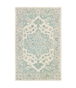 LR Home Modern Traditions 81288 Turquoise Gray 7'9