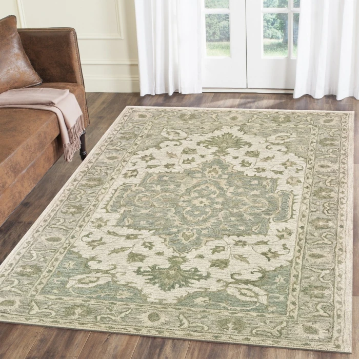 Rugs Town Traditions Green MODTR 10ft. x 14ft. Rectangle Rug