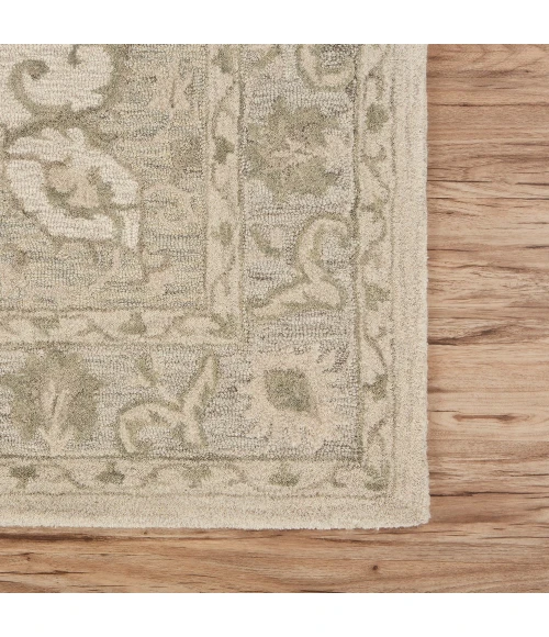 LR Home Modern Traditions 81289 Sea Green/ Gray 7'9" X 9'9 Rect. Rug