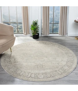 LR Home Monaco Beige MONAC 6ft. Round Rug