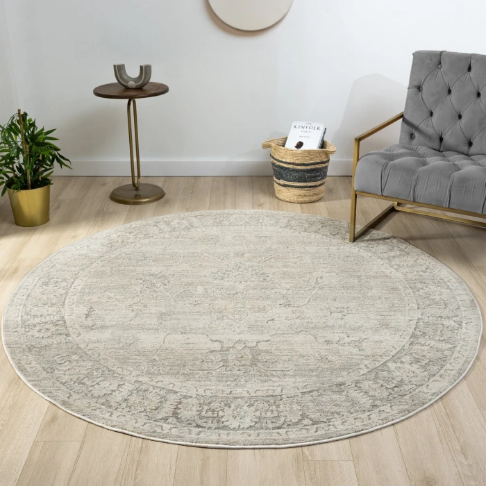 Rugs Town Beige MONAC 6ft. Round Rug