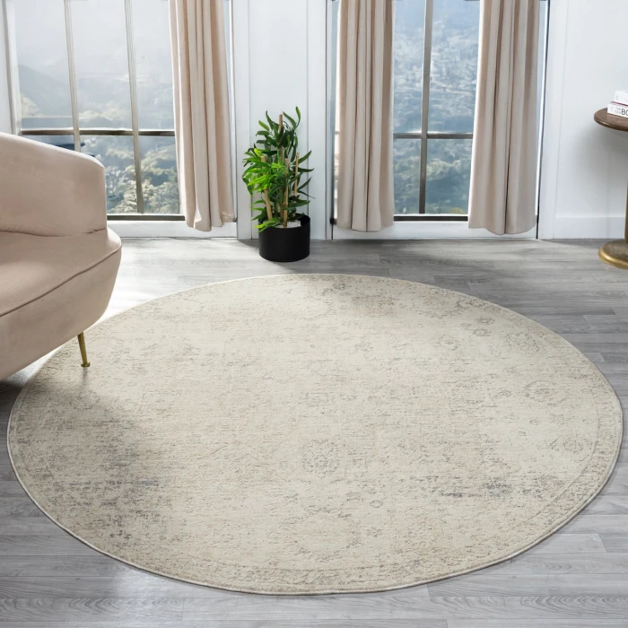 Rugs Town Beige MONAC 6ft. Round Rug