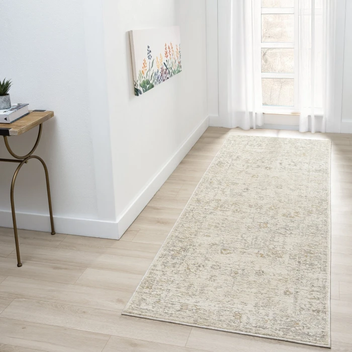 Rugs Town Ivory MONAC 2ft.7in. x 7ft.10in. Runner Rug