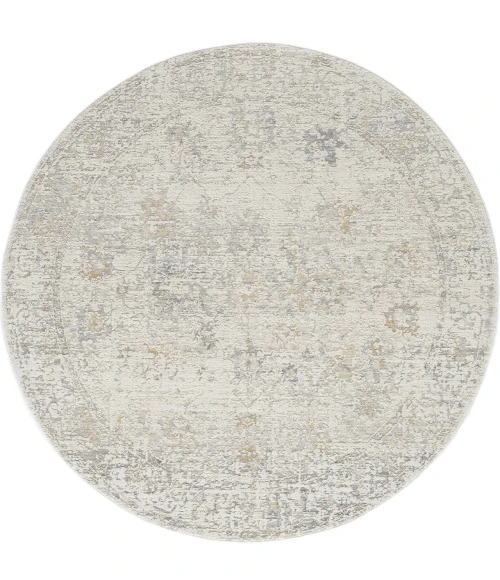 LR Home Monaco Ivory MONAC 6ft. Round Rug