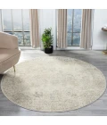 LR Home Monaco Ivory MONAC 6ft. Round Rug