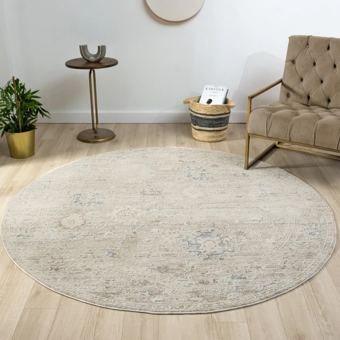 Rugs Town Beige MONAC 6ft. Round Rug