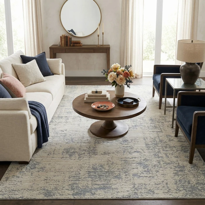Rugs Town Ivory MONAC 9ft. x 12ft. Rectangle Rug