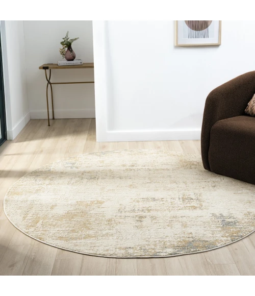 LR Home Monaco Beige MONAC 6ft. Round Rug