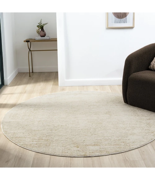 LR Home Monaco Ivory MONAC 6ft. Round Rug