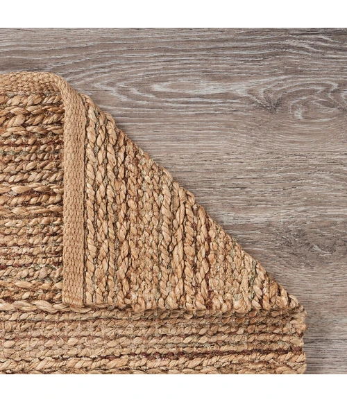 LR Home Natural Fiber Natural Jute 03302 10 ft. X 14 ft. Square Rug