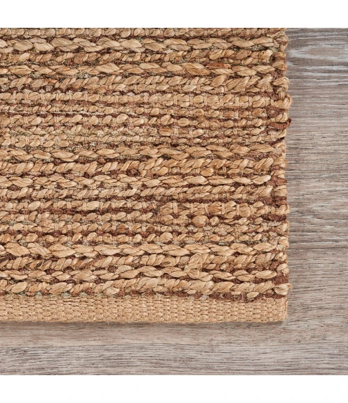 LR Home Natural Fiber Natural Jute 03302 10 ft. X 14 ft. Square Rug