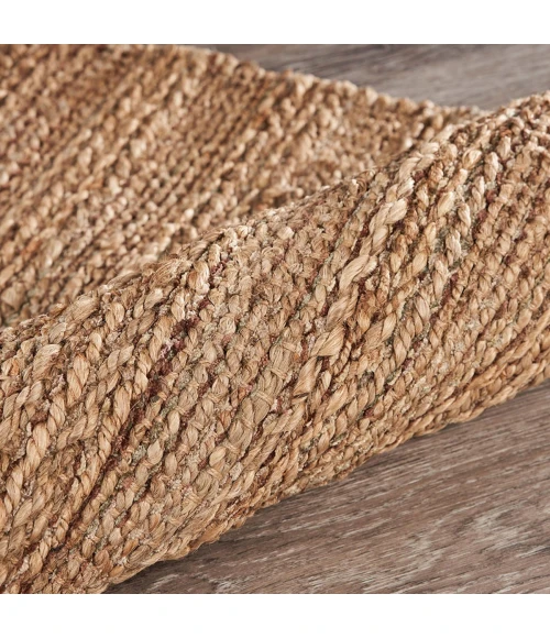 LR Home Natural Fiber Natural Jute 03302 10 ft. X 14 ft. Square Rug