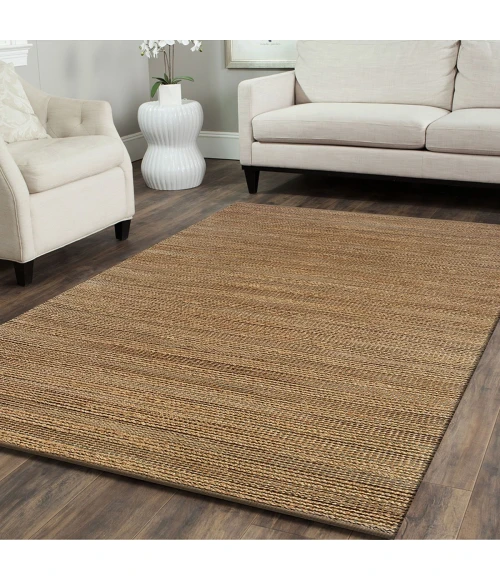 LR Home Natural Fiber Natural Jute 03302 10 ft. X 14 ft. Square Rug