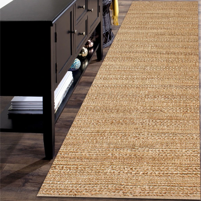 LR Home Natural Fiber Tan/Gold/Brown 03302 2 ft. 6 in. X 7 ft. 9 in. Rect. Rug