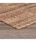 LR Home Natural Fiber Natural Jute/Rust 03305 7 ft. 9 in. X 9 ft. 9 in. Rect. Rug
