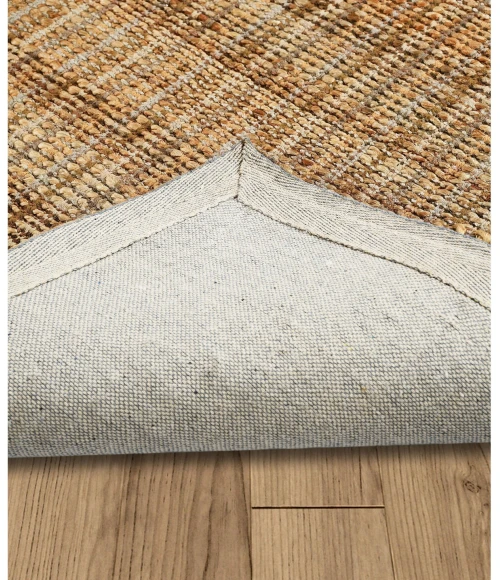LR Home Natural Fiber Natural Jute/Rust 03305 7 ft. 9 in. X 9 ft. 9 in. Rect. Rug