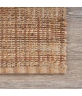LR Home Natural Fiber Natural Jute/Rust 03305 7 ft. 9 in. X 9 ft. 9 in. Rect. Rug