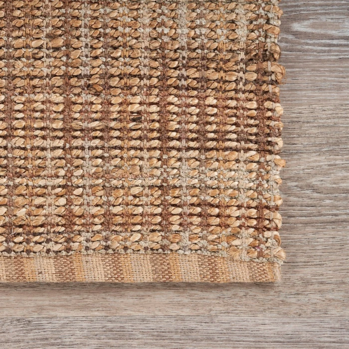 Rugs Town Fiber Natural Jute/Rust 3305 9 ft. X 12 ft. Rect. Rug