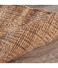LR Home Natural Fiber Natural Jute/Rust 03305 7 ft. 9 in. X 9 ft. 9 in. Rect. Rug
