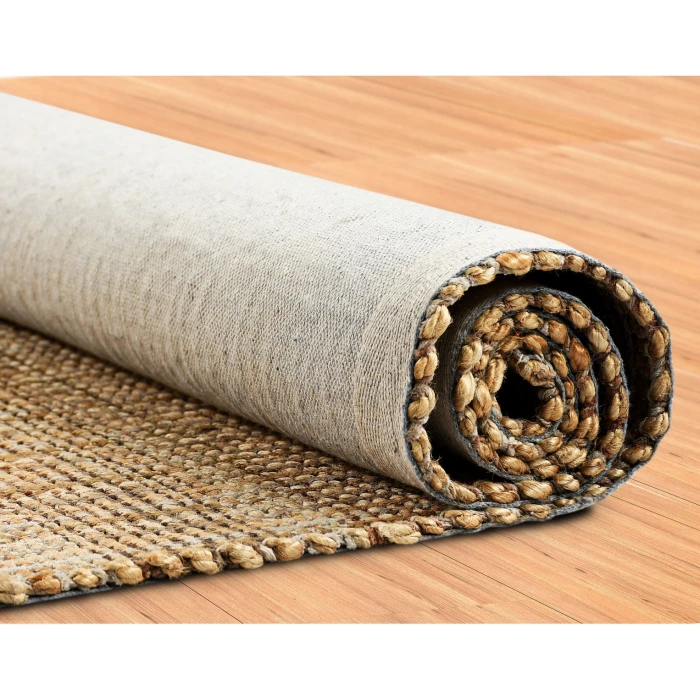 Rugs Town Fiber Natural Jute/Rust 3305 9 ft. X 12 ft. Rect. Rug