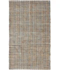 LR Home Natural Fiber Tan/Light Blue/Medium Blue 03305 5 ft. X 7 ft. 9 in. Rect. Rug