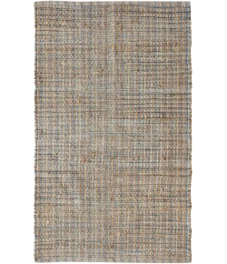 LR Home Natural Fiber Tan/Light Blue/Medium Blue 03305 5 ft. X 7 ft. 9 in. Rect. Rug