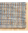 LR Home Natural Fiber Tan/Light Blue/Medium Blue 03305 5 ft. X 7 ft. 9 in. Rect. Rug