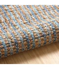 LR Home Natural Fiber Tan/Light Blue/Medium Blue 03305 5 ft. X 7 ft. 9 in. Rect. Rug