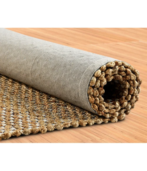 LR Home Natural Fiber Natural/Indigo 03311 7 ft. 9 in. X 9 ft. 9 in. Rect. Rug