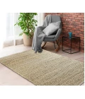 LR Home Natural Fiber Natural/Indigo 03311 7 ft. 9 in. X 9 ft. 9 in. Rect. Rug