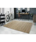 LR Home Natural Fiber Natural/Indigo 03311 7 ft. 9 in. X 9 ft. 9 in. Rect. Rug