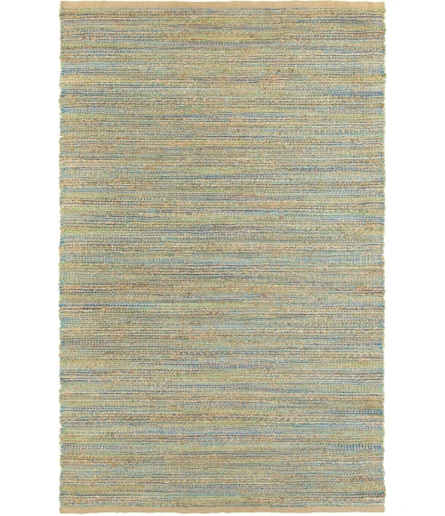 LR Home Natural Fiber Tan/Blue/Green 03313 10 ft. X 14 ft. Rect. Rug