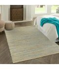 LR Home Natural Fiber Tan/Blue/Green 03313 10 ft. X 14 ft. Rect. Rug