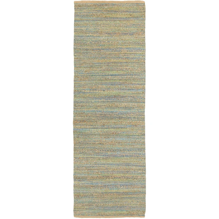 LR Home Natural Fiber Tan/Blue/Green 03313 2 ft. 6 in. X 7 ft. 9 in. Rect. Rug