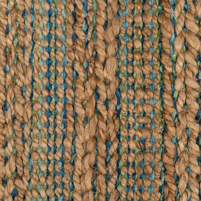 LR Home Natural Fiber Tan/Blue/Green 03313 2 ft. 6 in. X 7 ft. 9 in. Rect. Rug