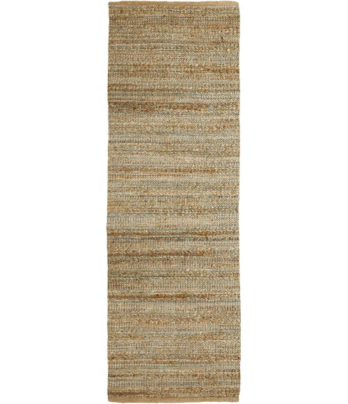 LR Home Natural Fiber Tan/Teal/Gray 03314 2 ft. 6 in. X 7 ft. 9 in. Rect. Rug