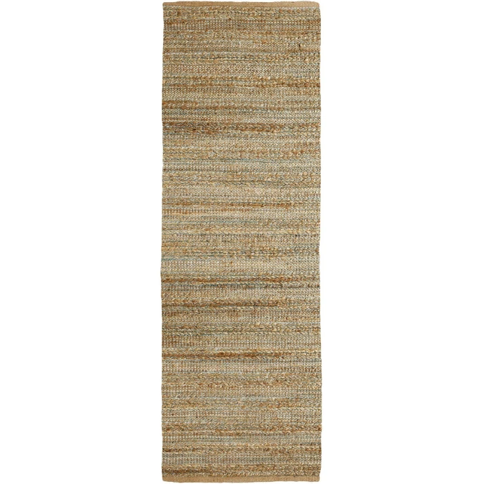 Rugs Town Fiber Tan/Teal/Gray 3314 2 ft. 6 in. X 7 ft. 9 in. Rect. Rug