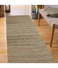 LR Home Natural Fiber Tan/Teal/Gray 03314 2 ft. 6 in. X 7 ft. 9 in. Rect. Rug