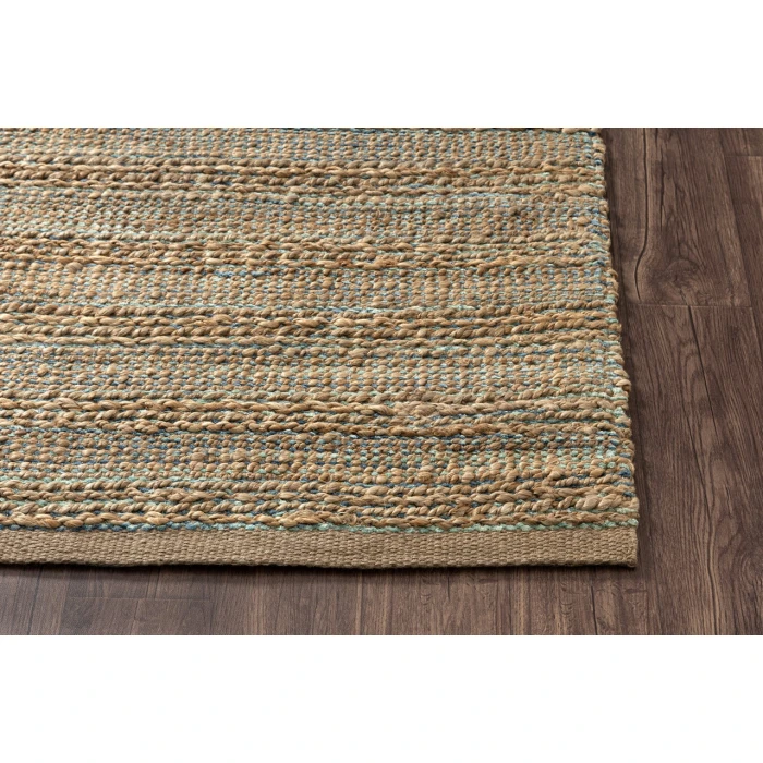 LR Home Natural Fiber Blue NATUR 9ft. x 12ft. Rectangle Rug