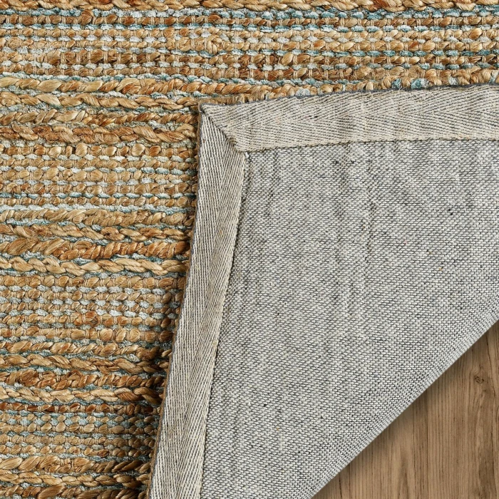 Rugs Town Fiber Tan/Teal/Gray 3314 2 ft. 6 in. X 7 ft. 9 in. Rect. Rug