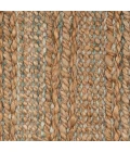 LR Home Natural Fiber Tan/Teal/Gray 03314 2 ft. 6 in. X 7 ft. 9 in. Rect. Rug