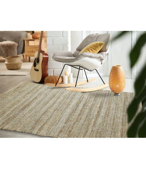 LR Home Natural Fiber Blue NATUR 9ft. x 12ft. Rectangle Rug
