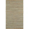 LR Home Natural Fiber Tan/Teal/Gray 03314 2 ft. X 3 ft. Rect. Rug