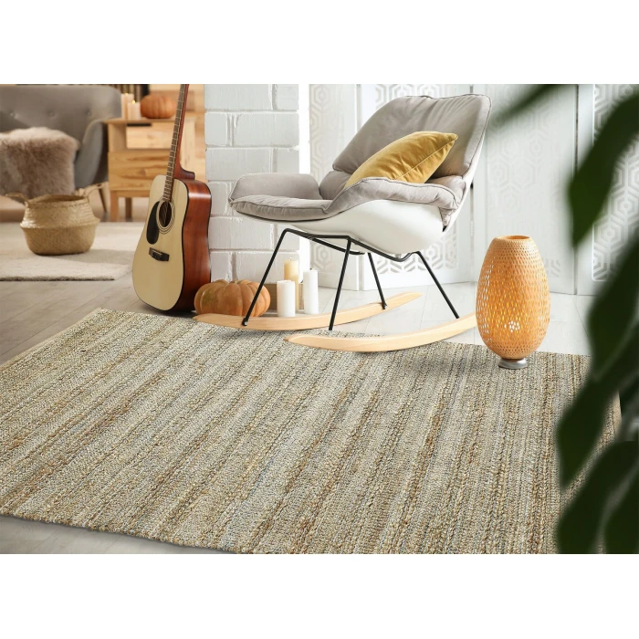 Rugs Town Fiber Tan/Teal/Gray 3314 10 ft. X 14 ft. Rect. Rug
