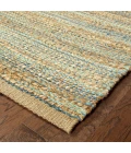 LR Home Natural Fiber Tan/Teal/Gray 03314 10 ft. X 14 ft. Rect. Rug