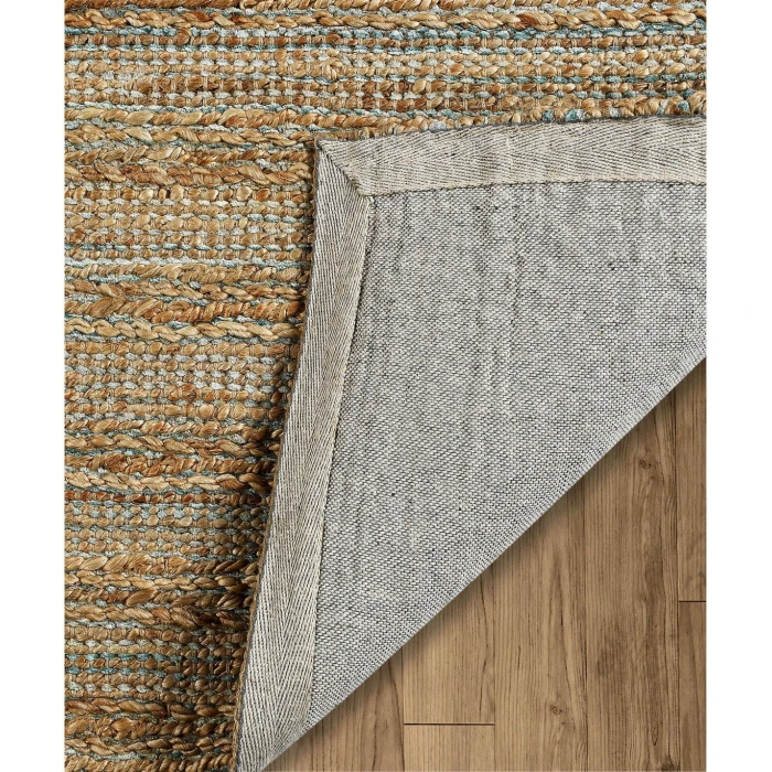 Rugs Town Fiber Tan/Teal/Gray 3314 10 ft. X 14 ft. Rect. Rug