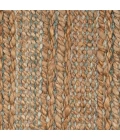 LR Home Natural Fiber Tan/Teal/Gray 03314 10 ft. X 14 ft. Rect. Rug